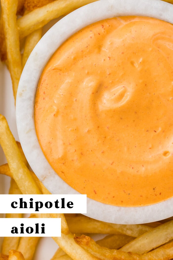 Pinterest graphic for chipotle aioli