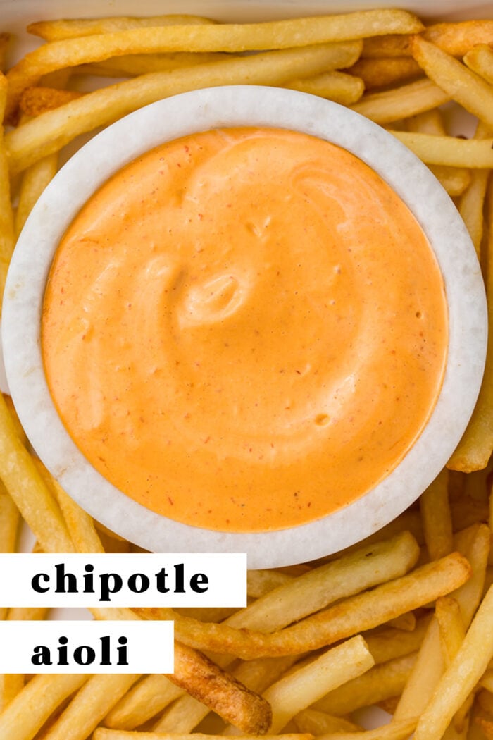 Pinterest graphic for chipotle aioli