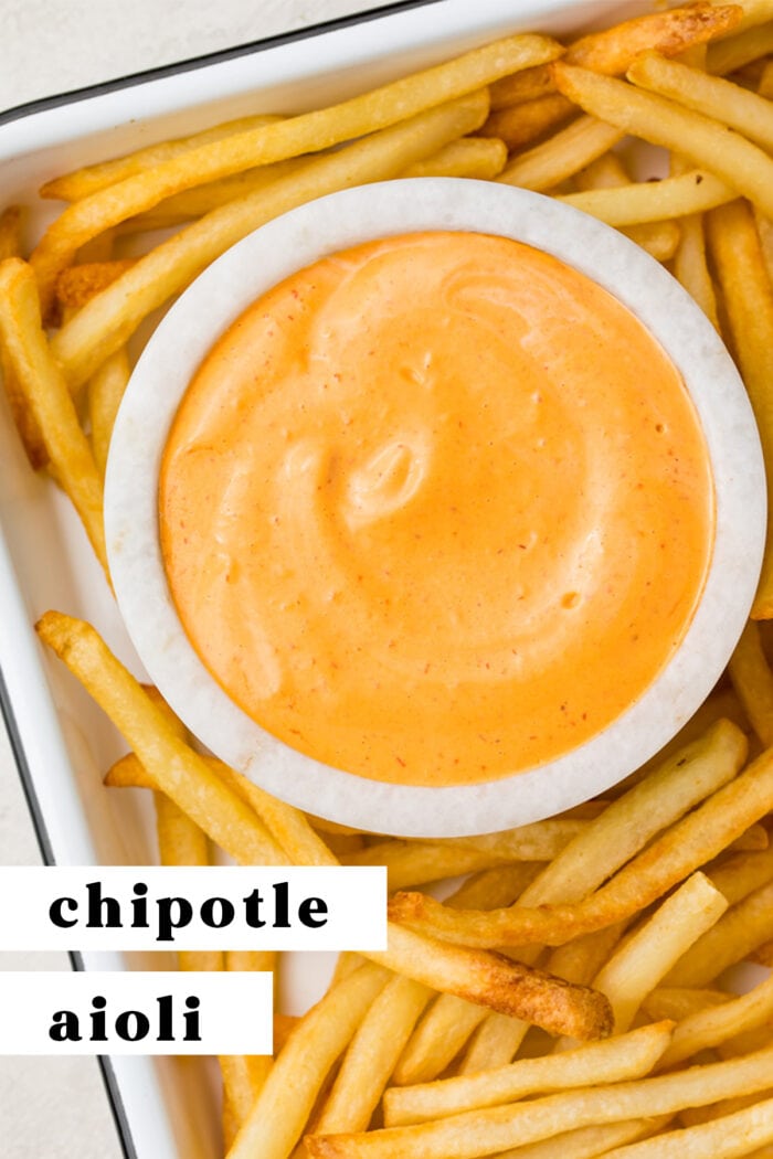 Pinterest graphic for chipotle aioli