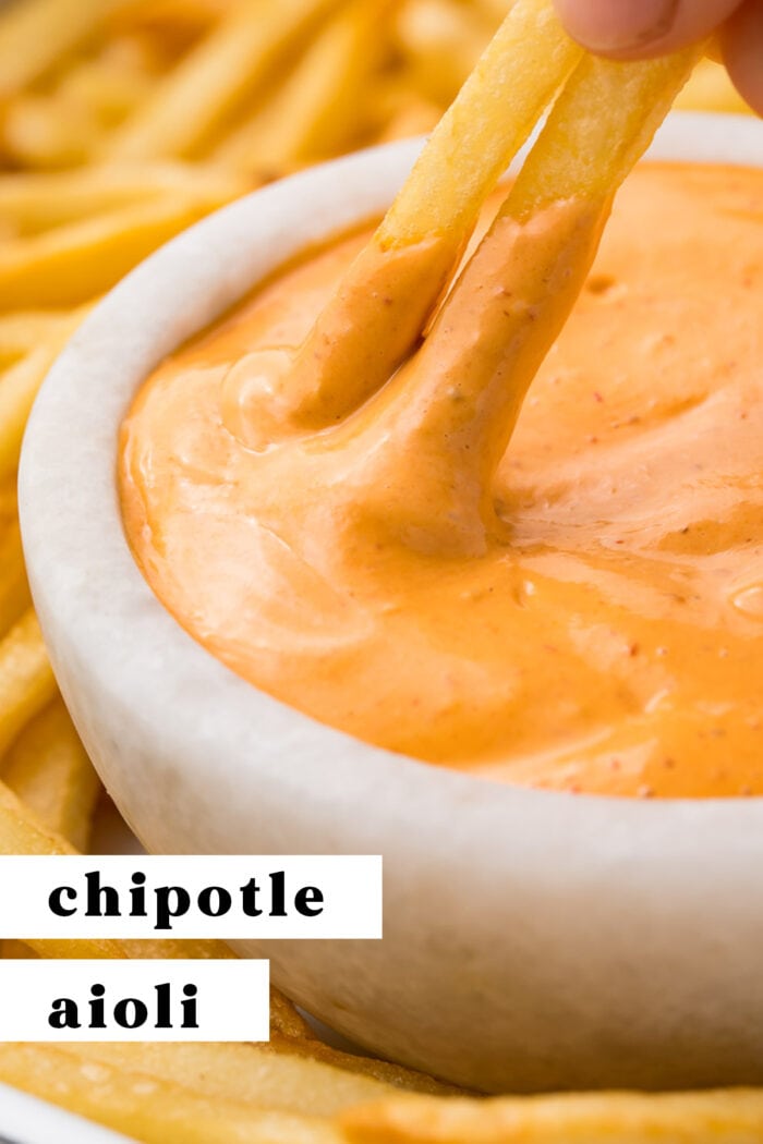 Pinterest graphic for chipotle aioli