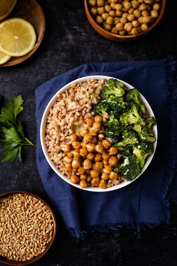 Farro grain bowl recipe