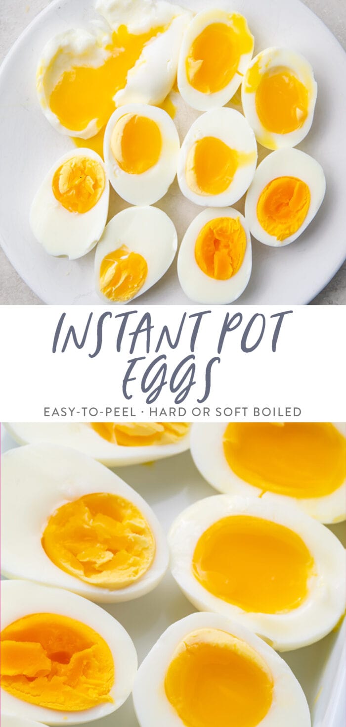 Pinterest graphic for Instant Pot eggs