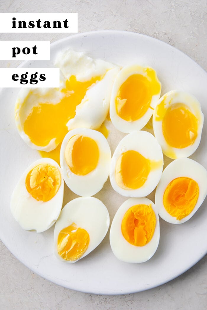 Pinterest graphic for Instant Pot eggs