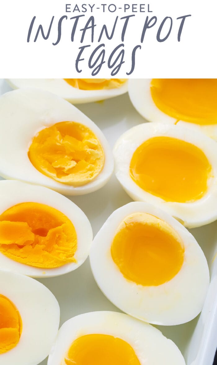 Pinterest graphic for Instant Pot eggs