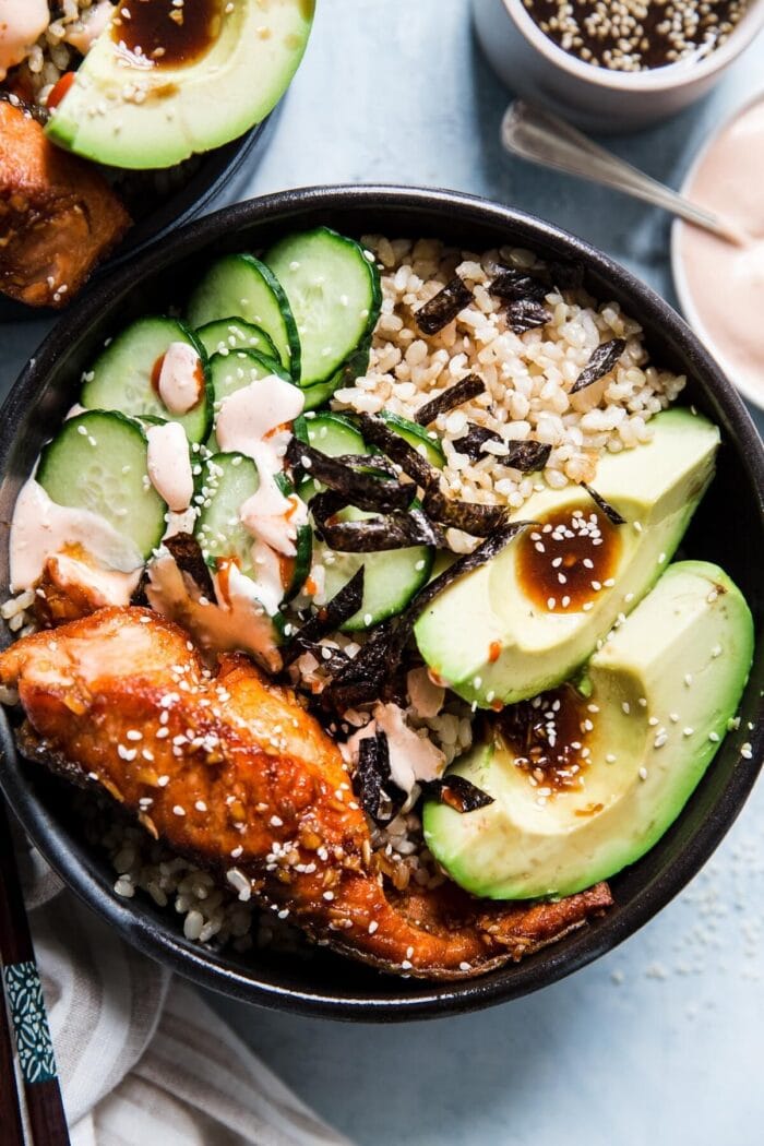 Salmon sushi grain bowl