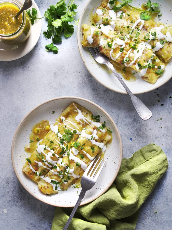 Enchiladas verdes from Muy Delish