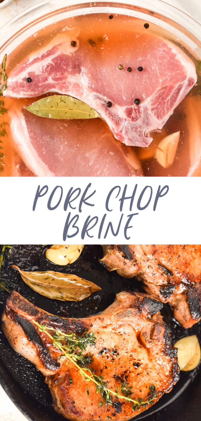 Pin graphic for pork chop brine