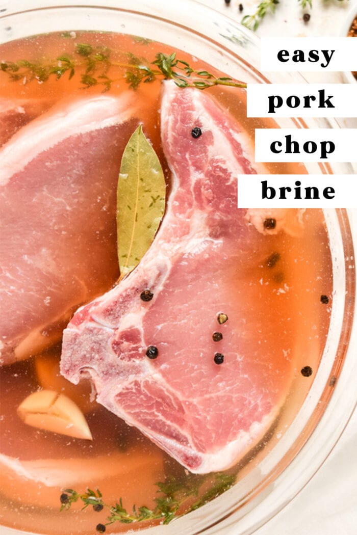 Pin graphic for pork chop brine