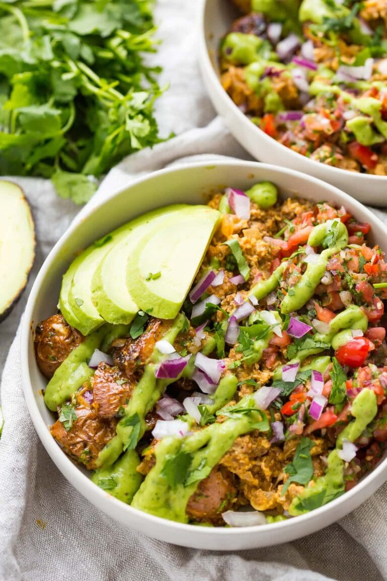 Chorizo Potato breakfast bowls