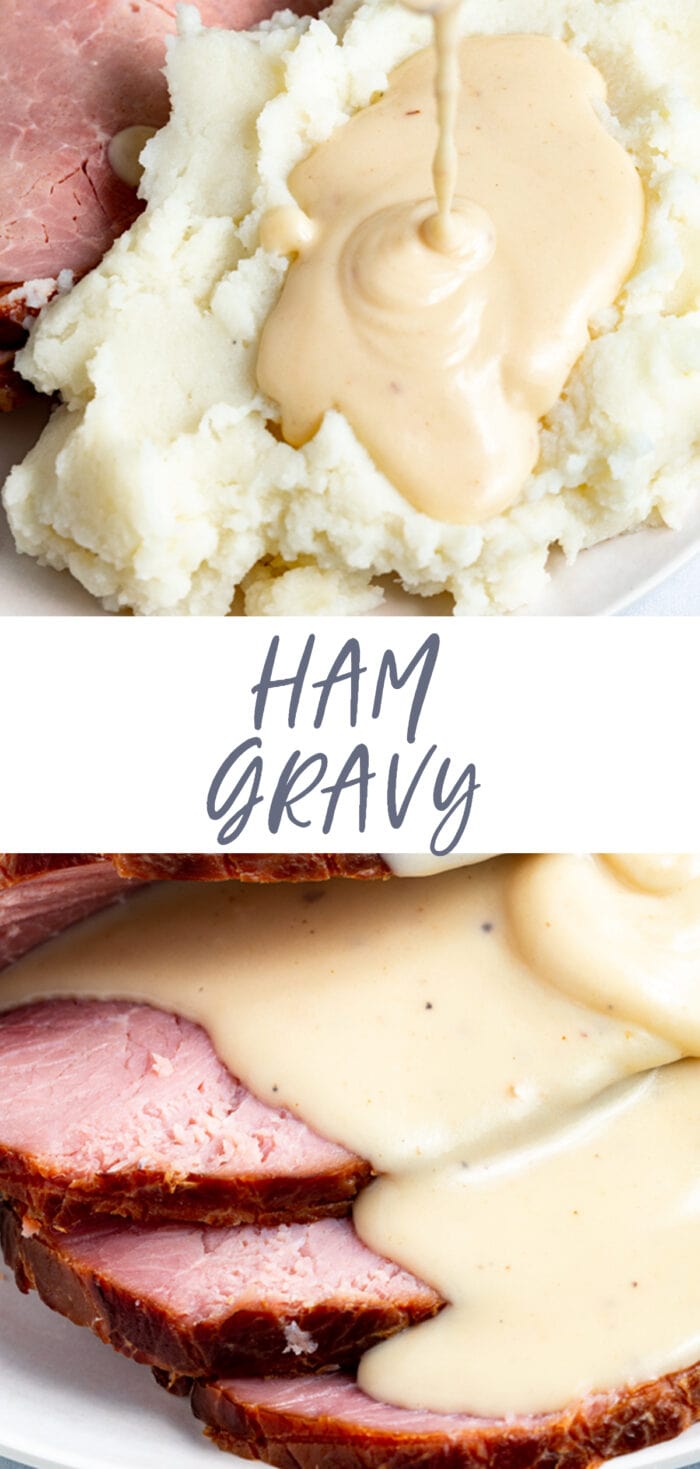 Pin graphic for ham gravy