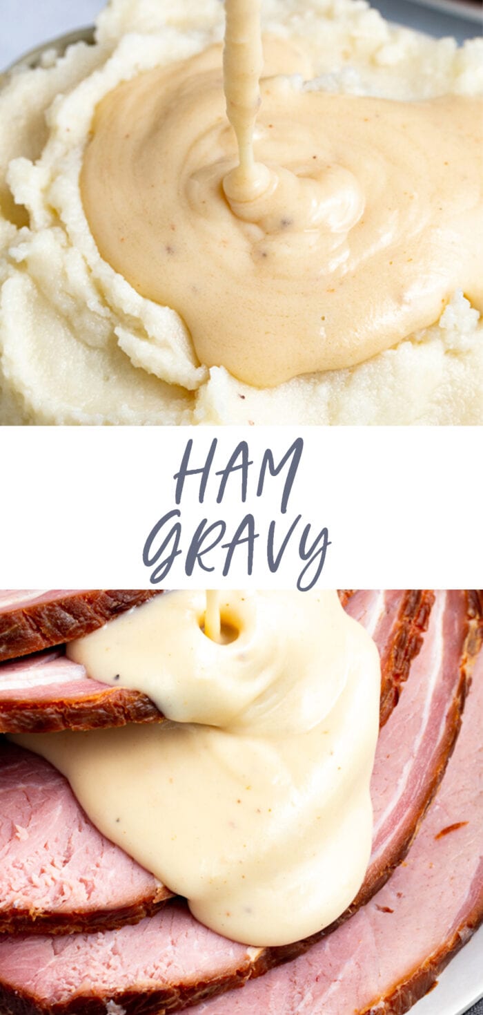 Pin graphic for ham gravy