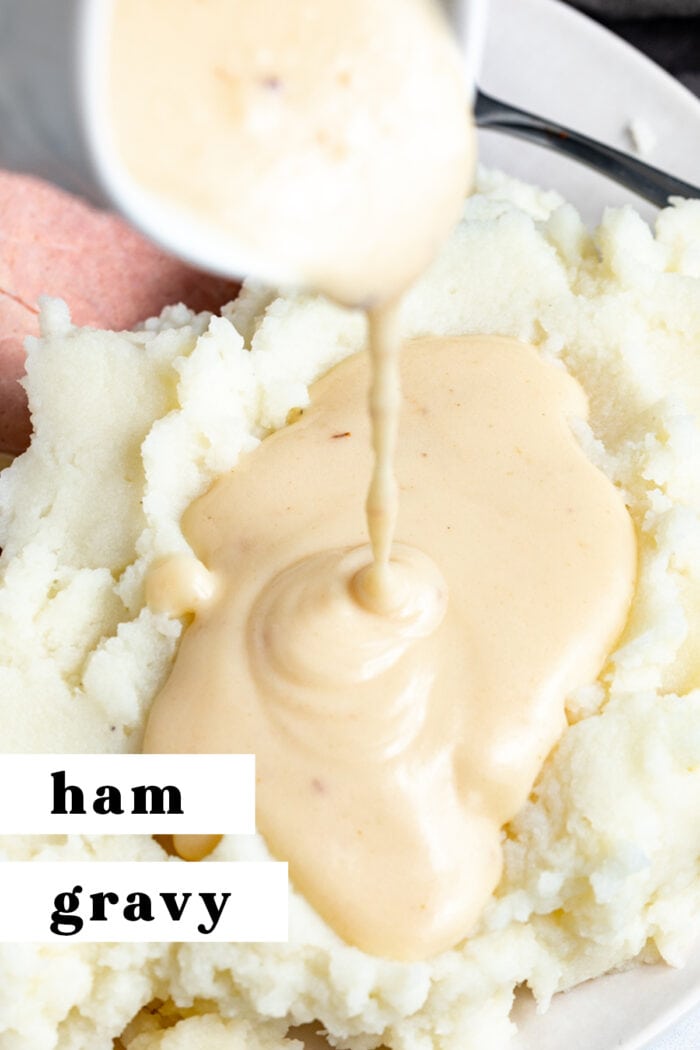 Pin graphic for ham gravy