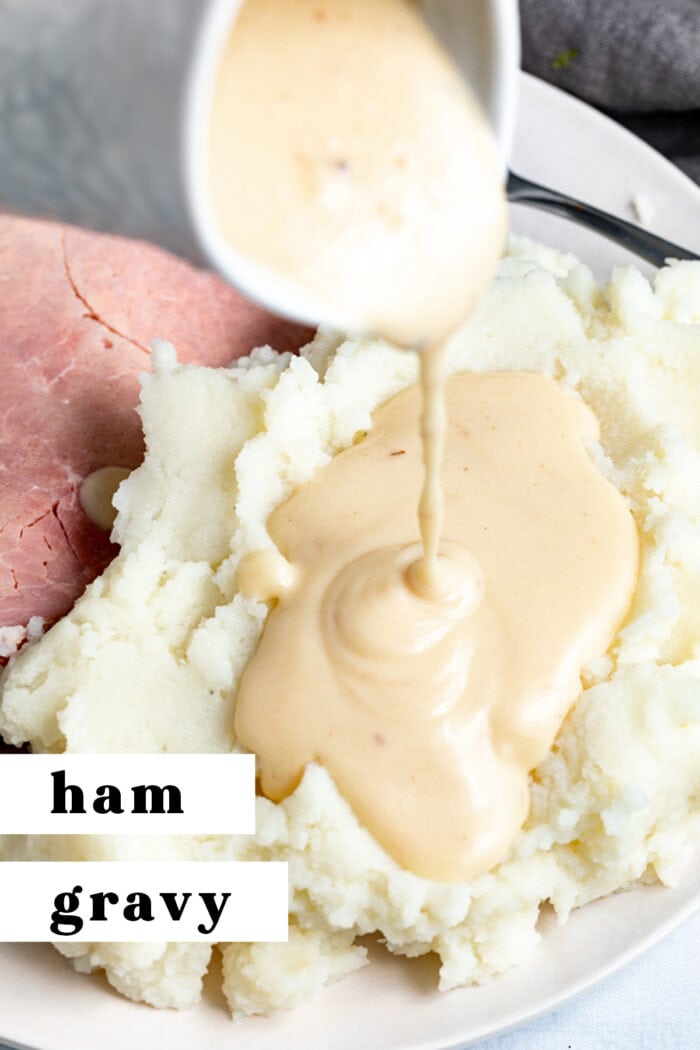 Pin graphic for ham gravy