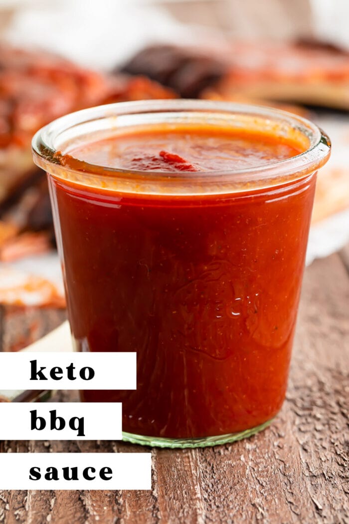 Pin graphic for keto bbq sauce