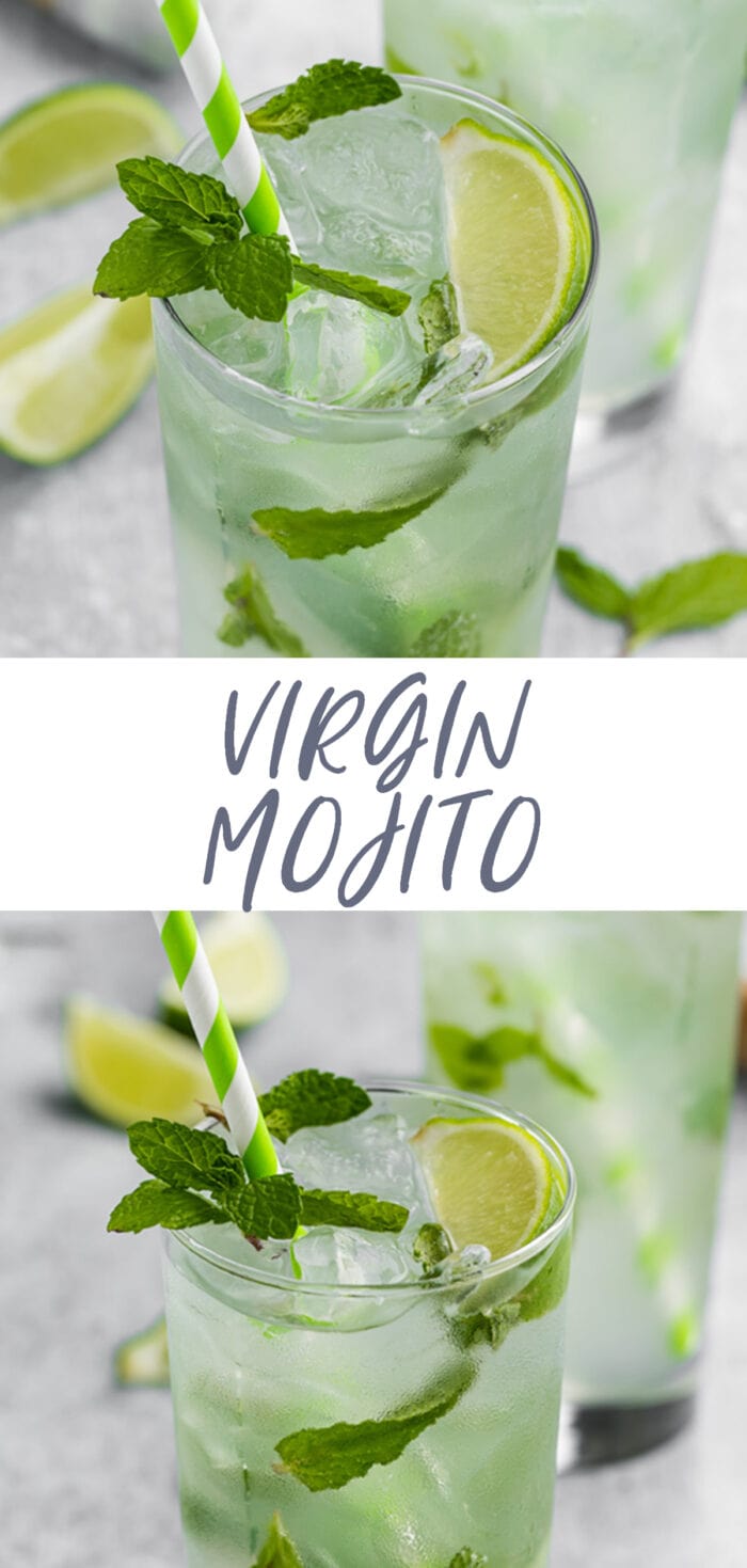 Pin graphic for virgin mojito