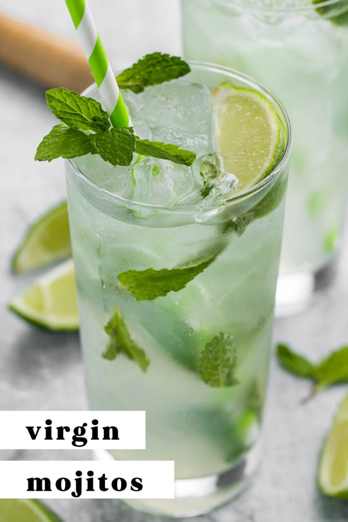 Pin graphic for virgin mojito