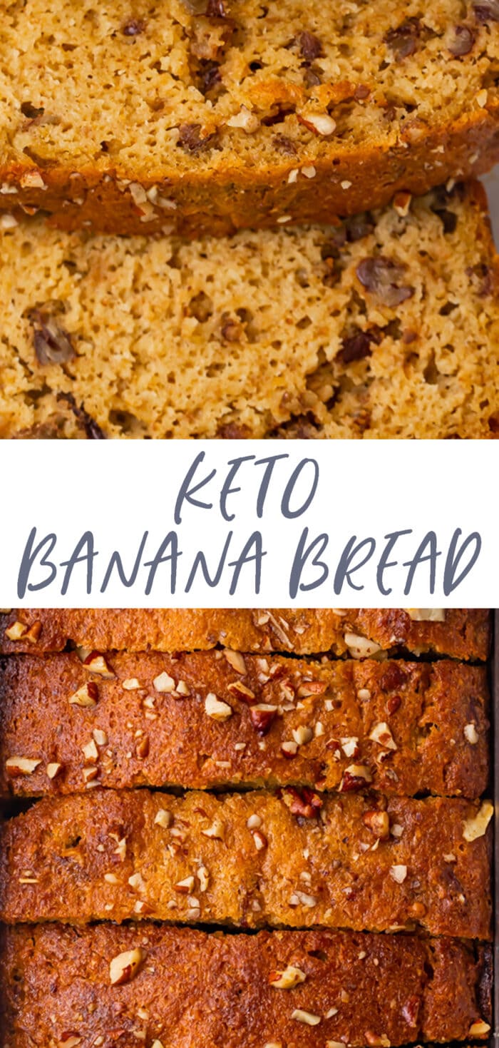 Pin graphic for keto banana bread