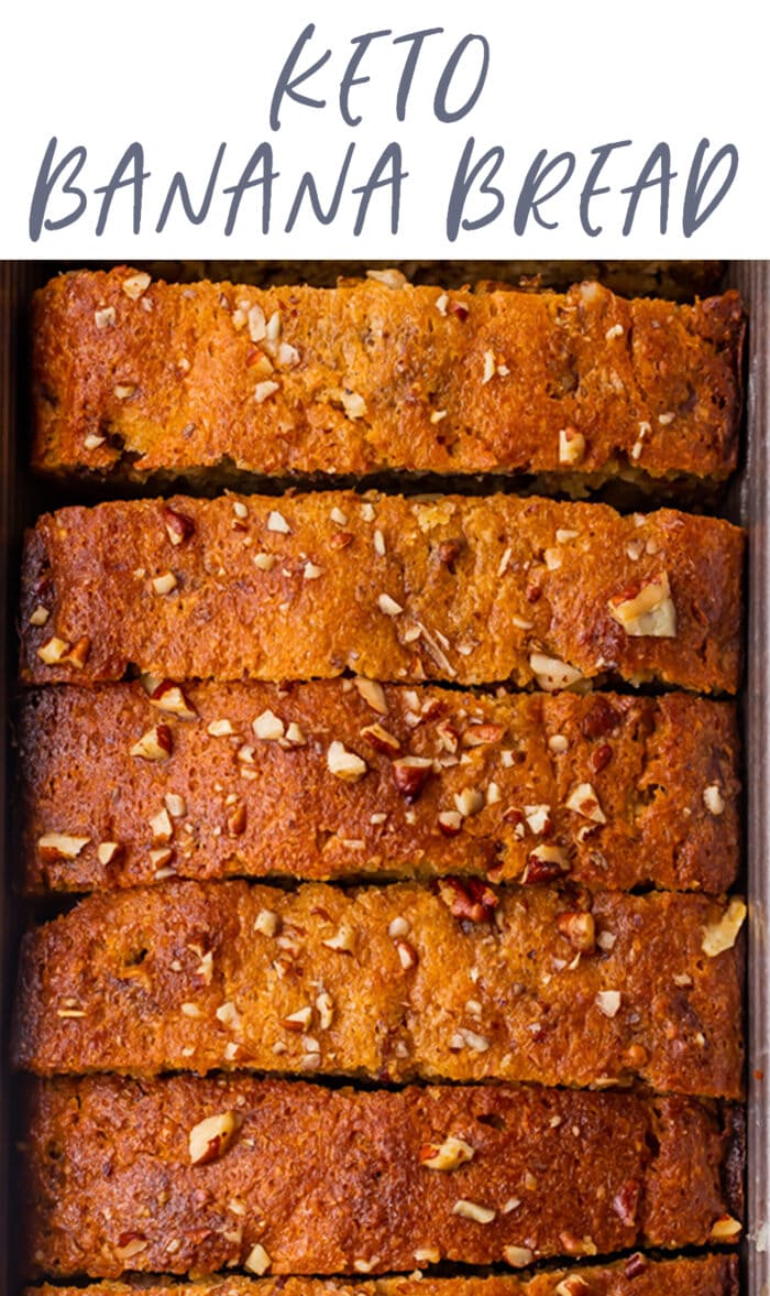 Pin graphic for keto banana bread