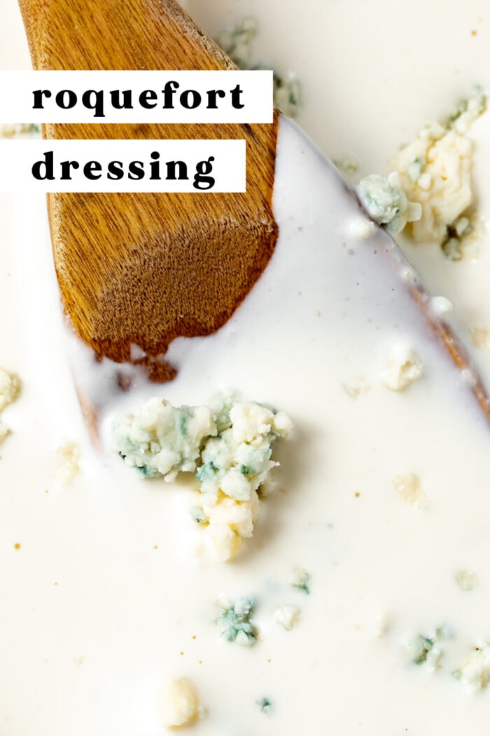 Pin graphic for roquefort dressing