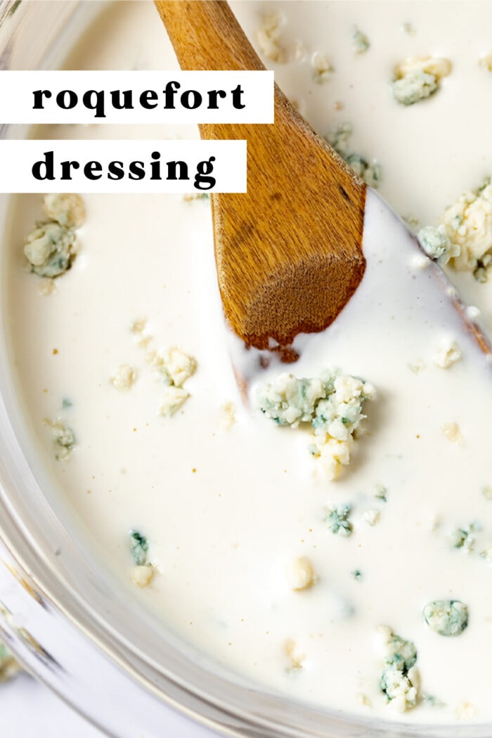 Pin graphic for roquefort dressing