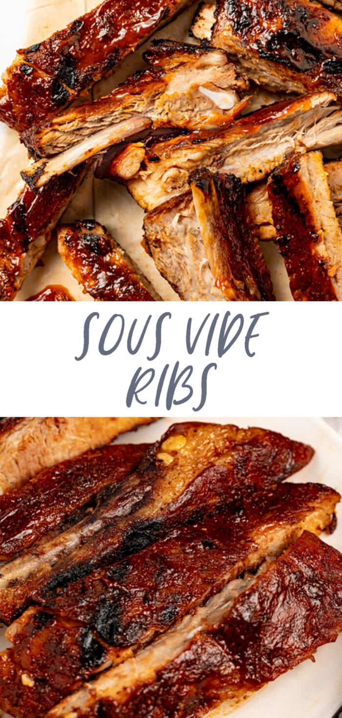 Pin graphic for sous vide ribs