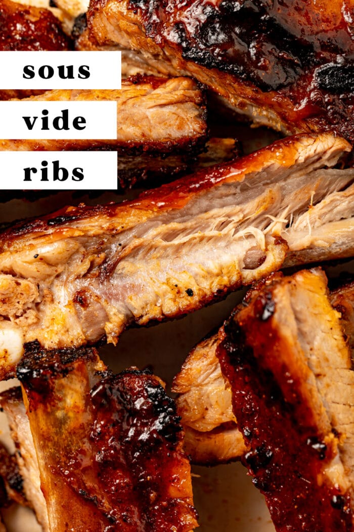 Pin graphic for sous vide ribs