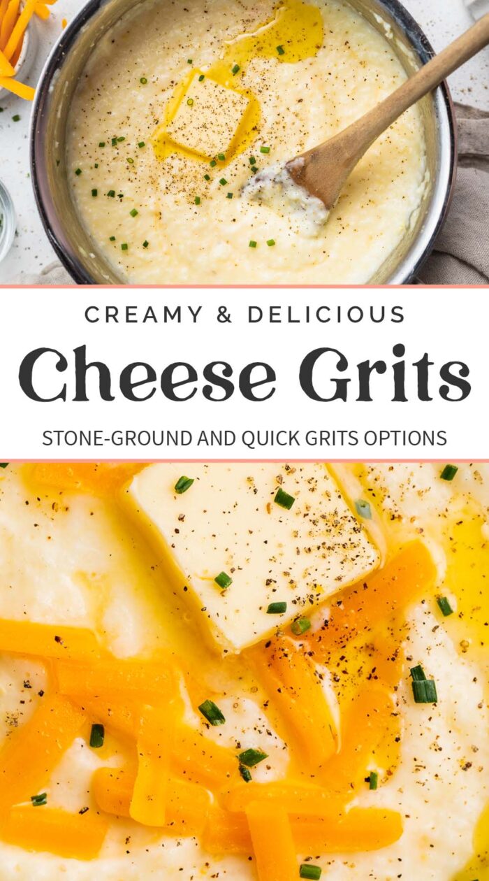 Pin graphic for cheese grits.