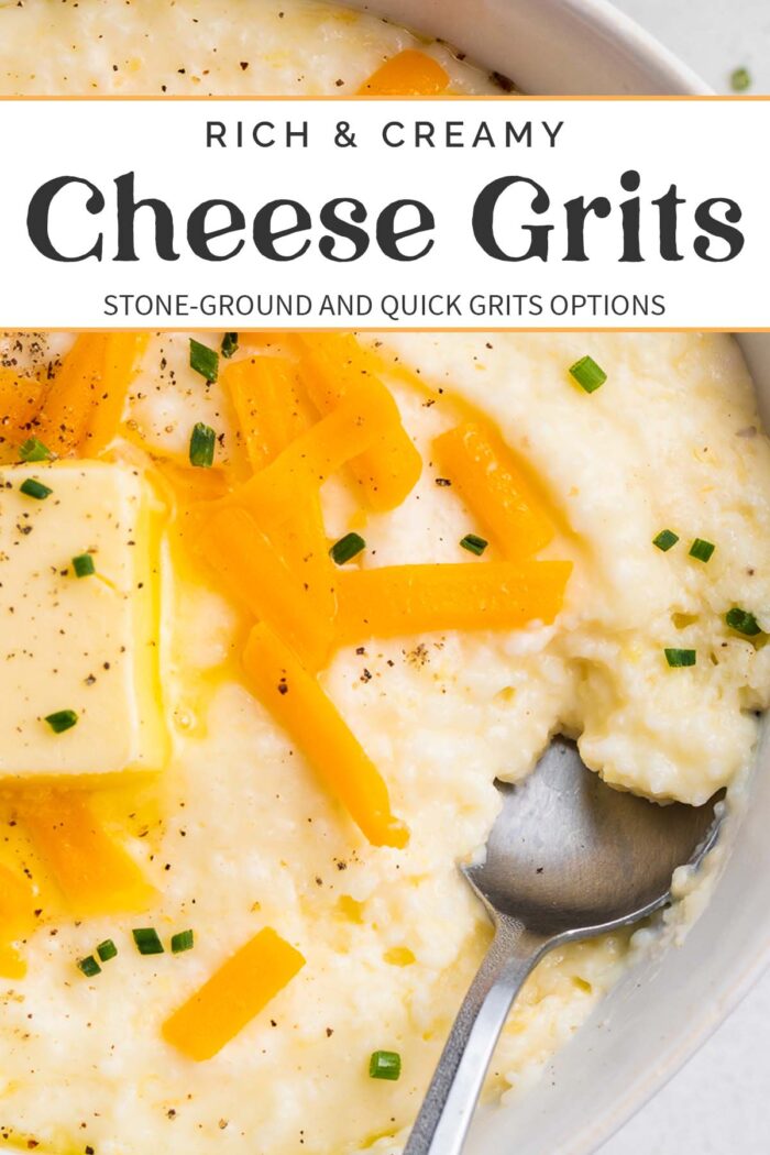 Pin graphic for cheese grits.