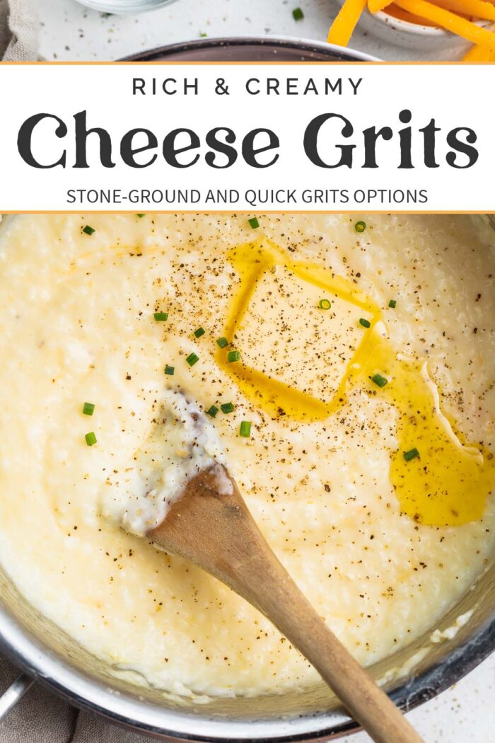 Pin graphic for cheese grits.