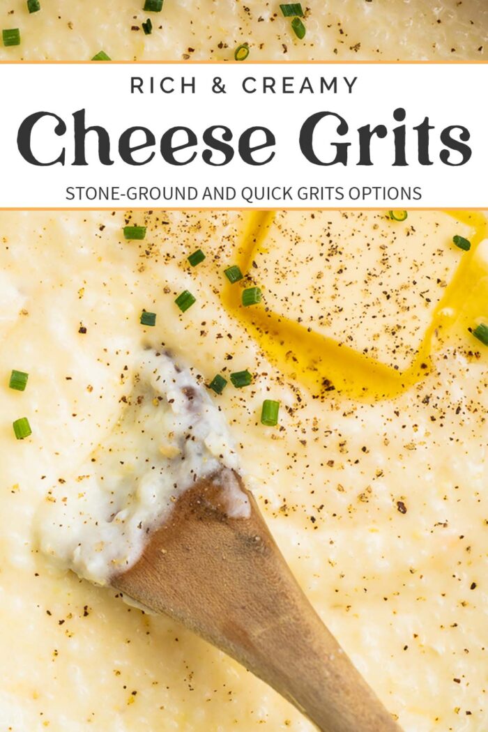 Pin graphic for cheese grits.