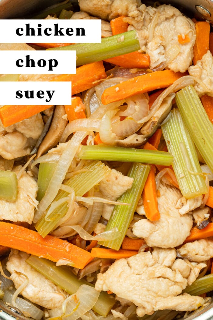 Pin graphic for chicken chop suey