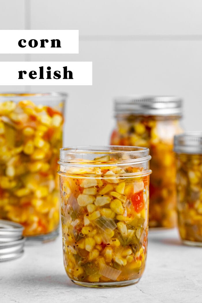 Pin graphic for corn relish