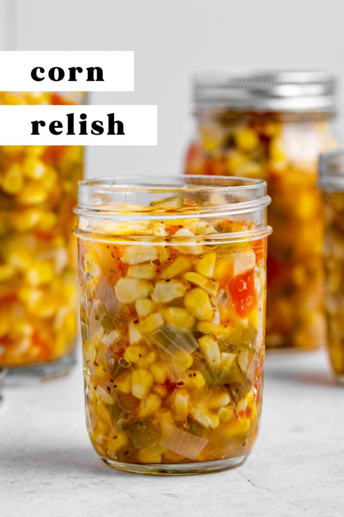 Pin graphic for corn relish