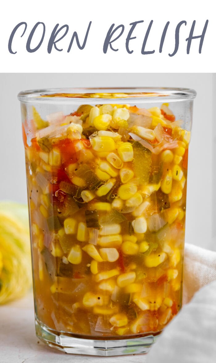 Pin graphic for corn relish