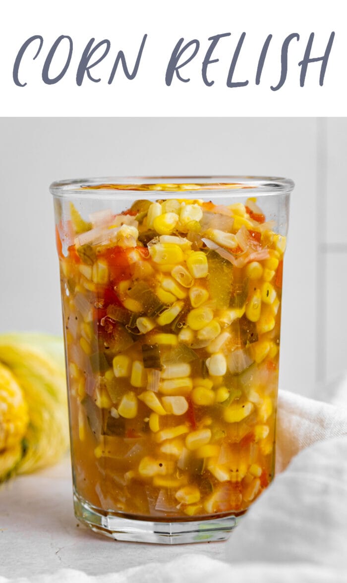 Pin graphic for corn relish