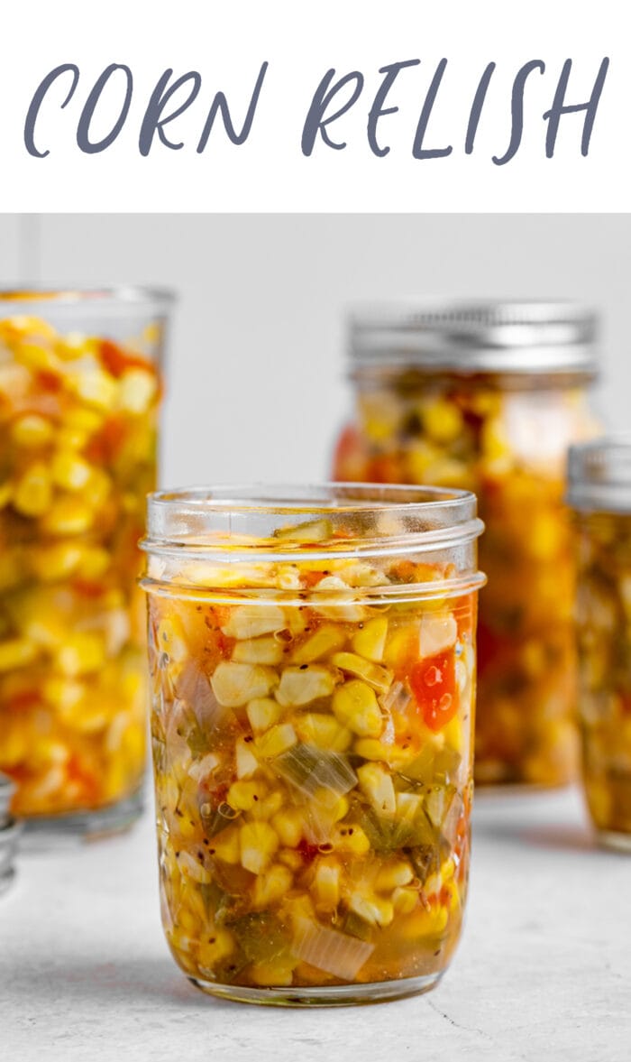 Pin graphic for corn relish