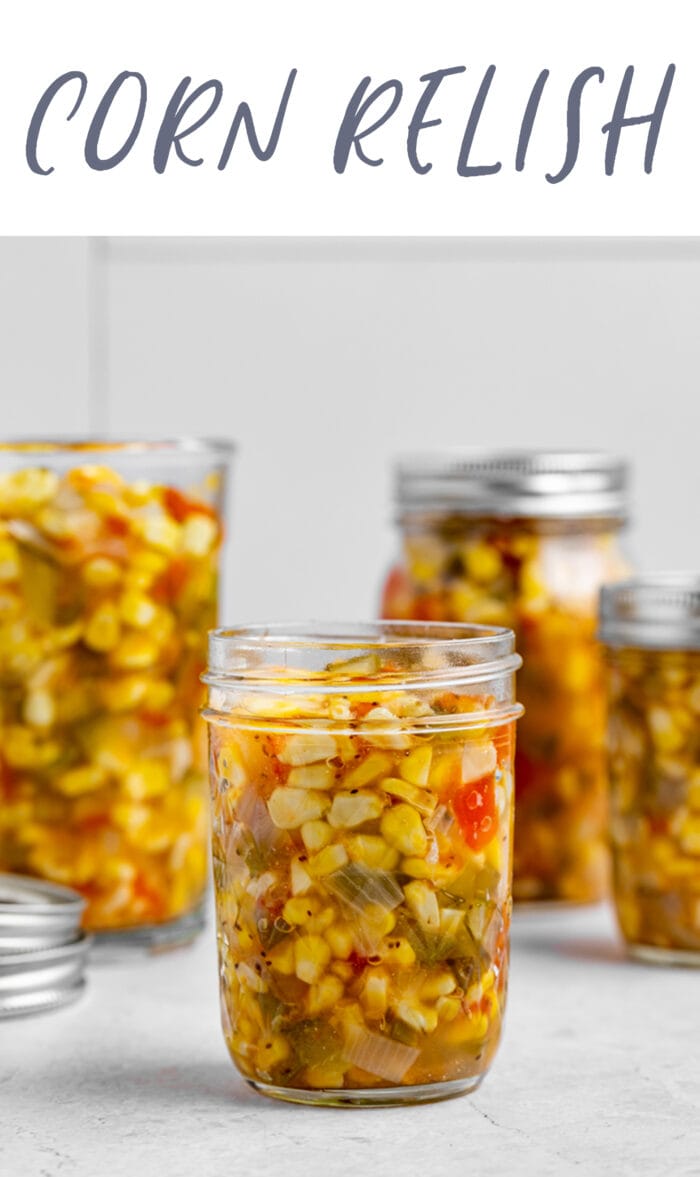 Pin graphic for corn relish