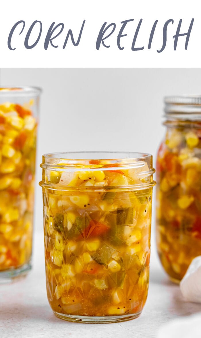 Pin graphic for corn relish