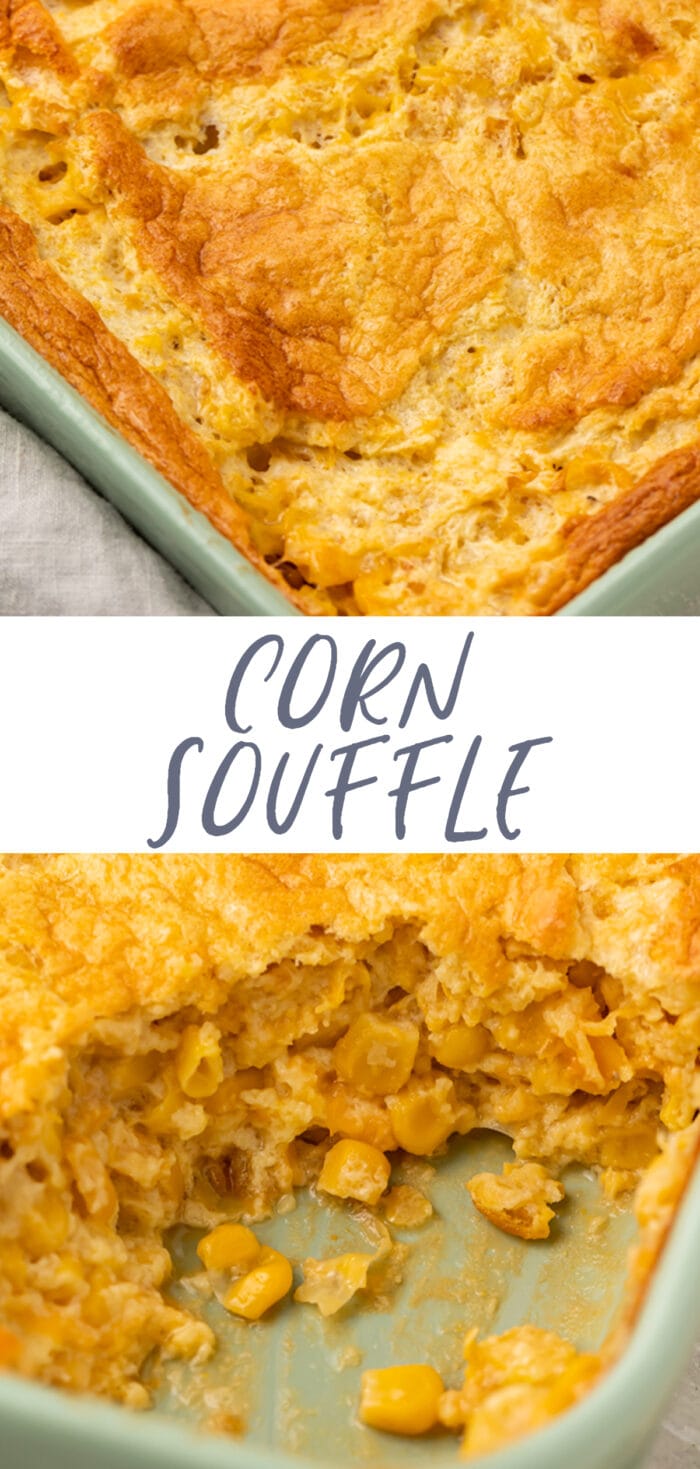 Pin graphic for corn souffle