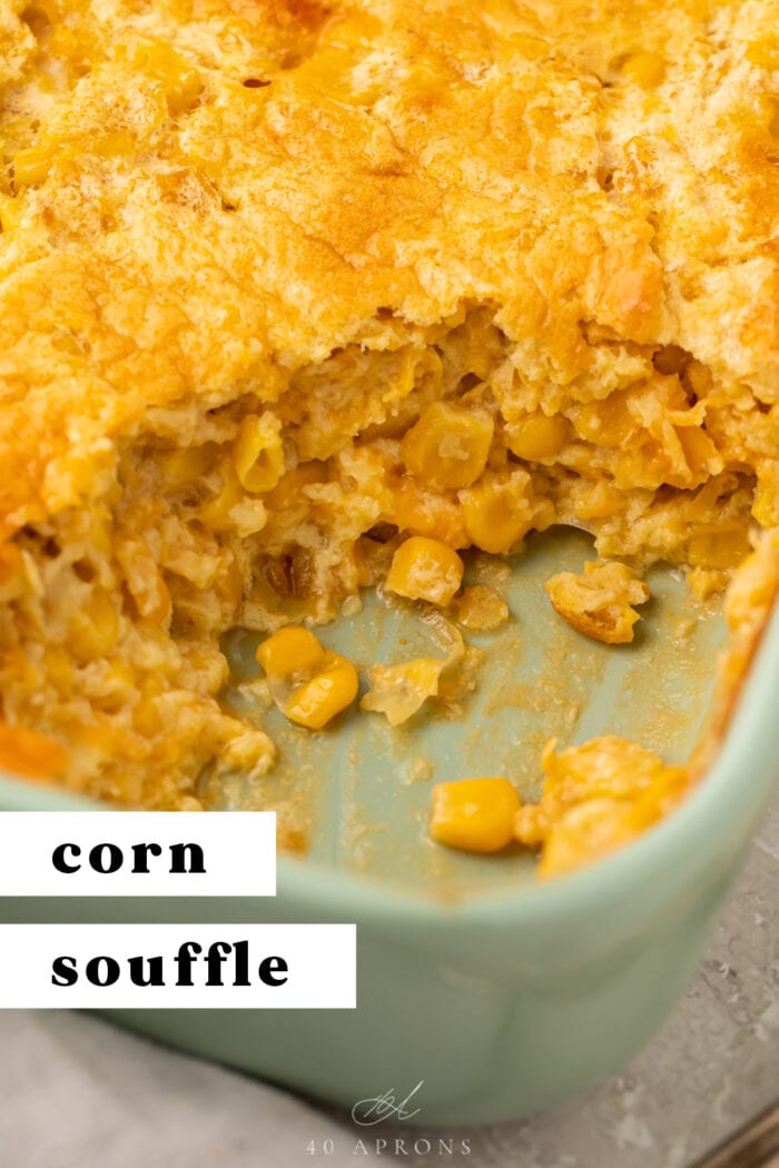 Pin graphic for corn souffle