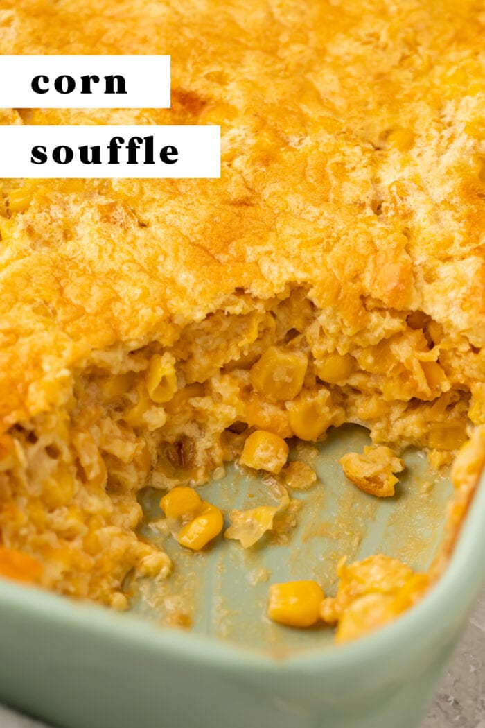 Pin graphic for corn souffle