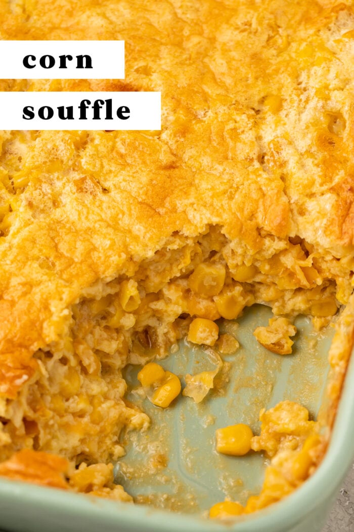 Pin graphic for corn souffle