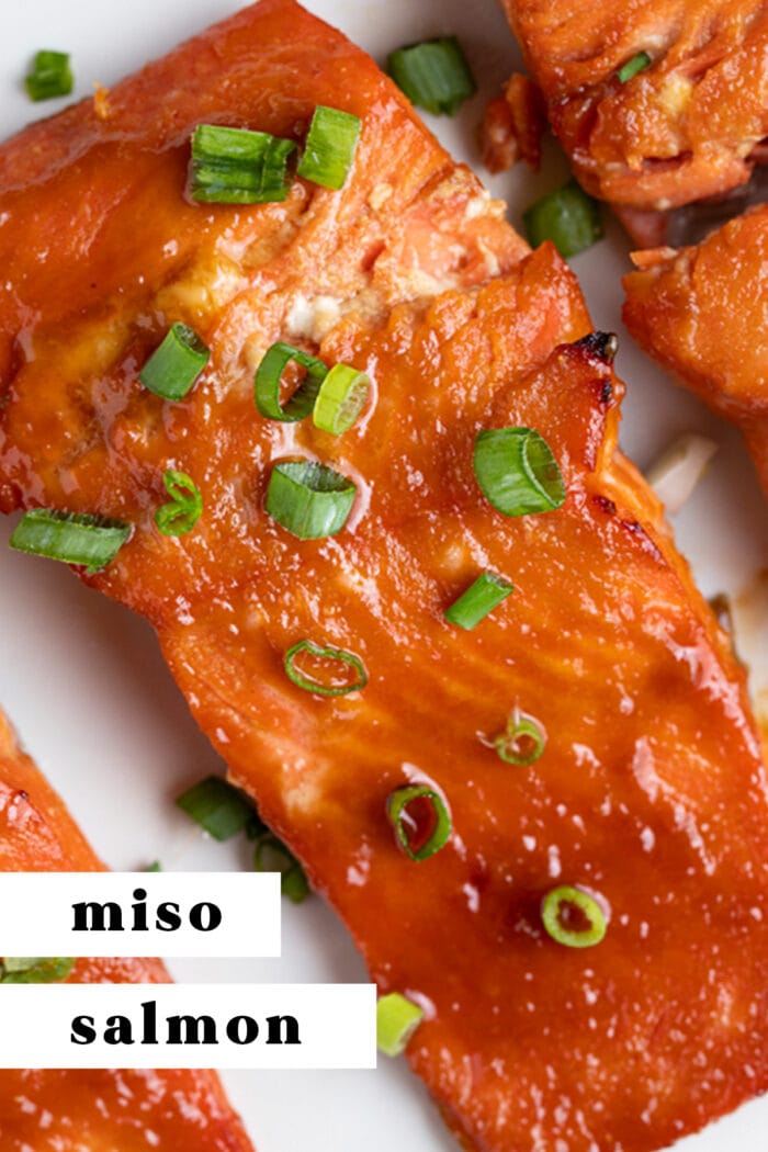 Pin graphic for miso salmon