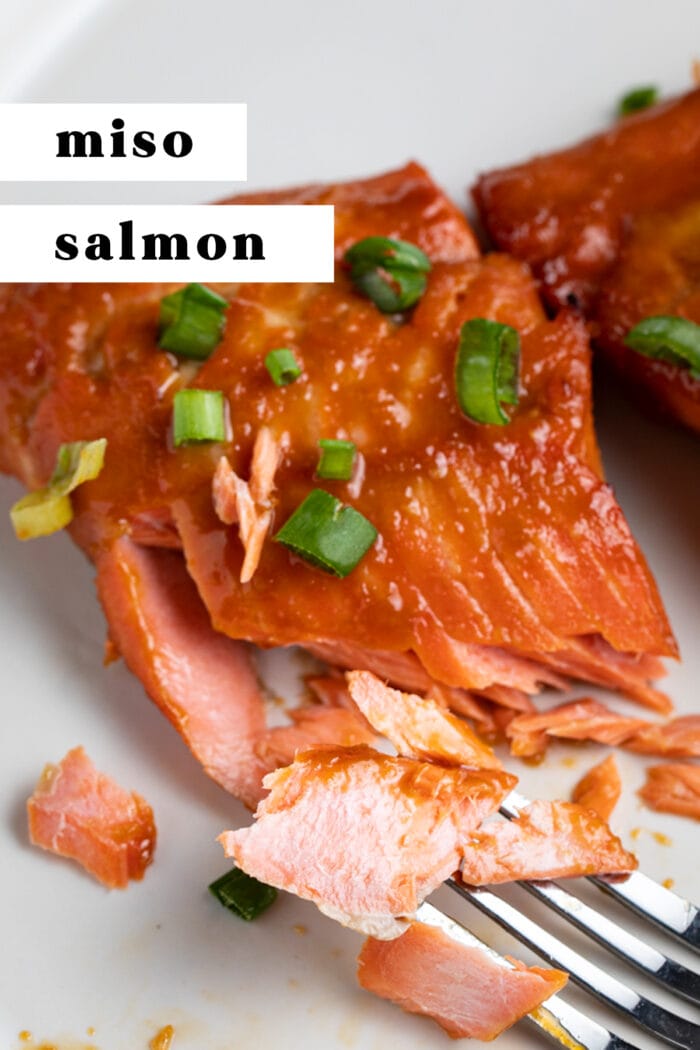 Pin graphic for miso salmon