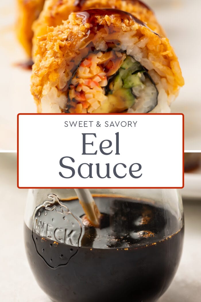 Pin graphic for eel sauce