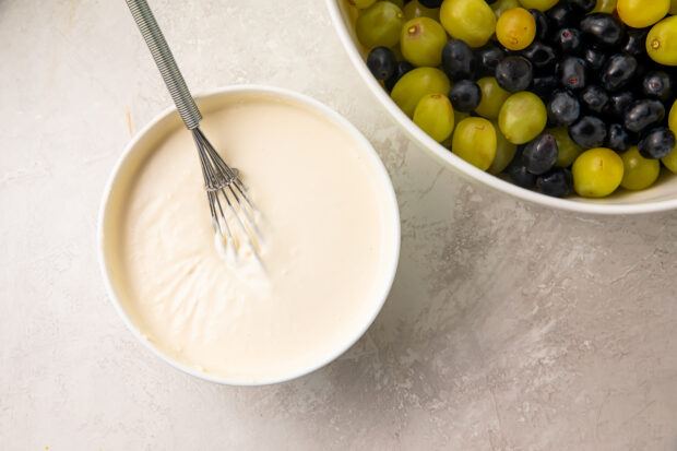 Sweet dressing mixture for grape salad