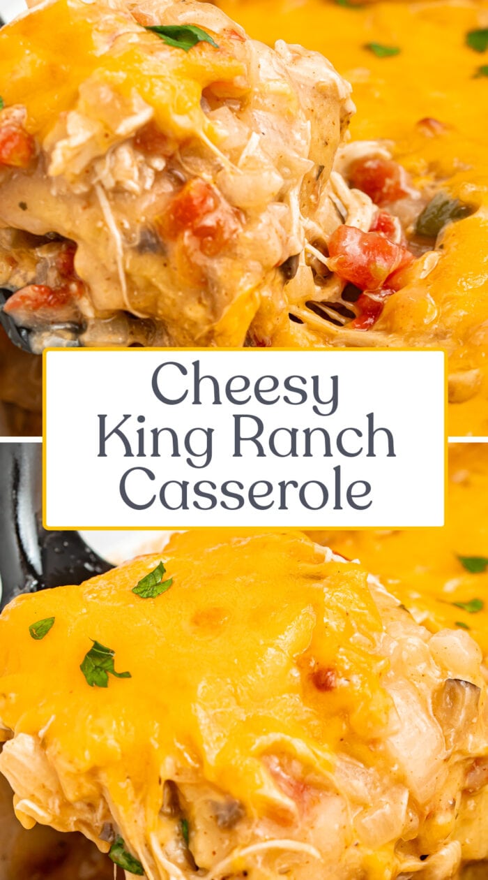 Pin graphic for king ranch casserole