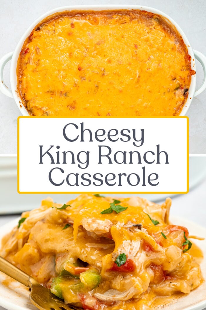 Pin graphic for king ranch casserole