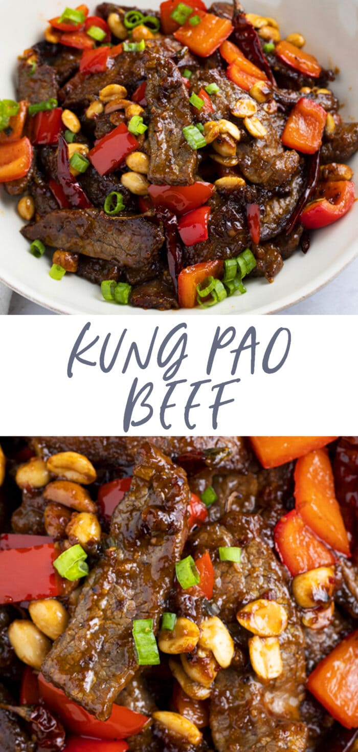 Pin graphic for kung pao beef