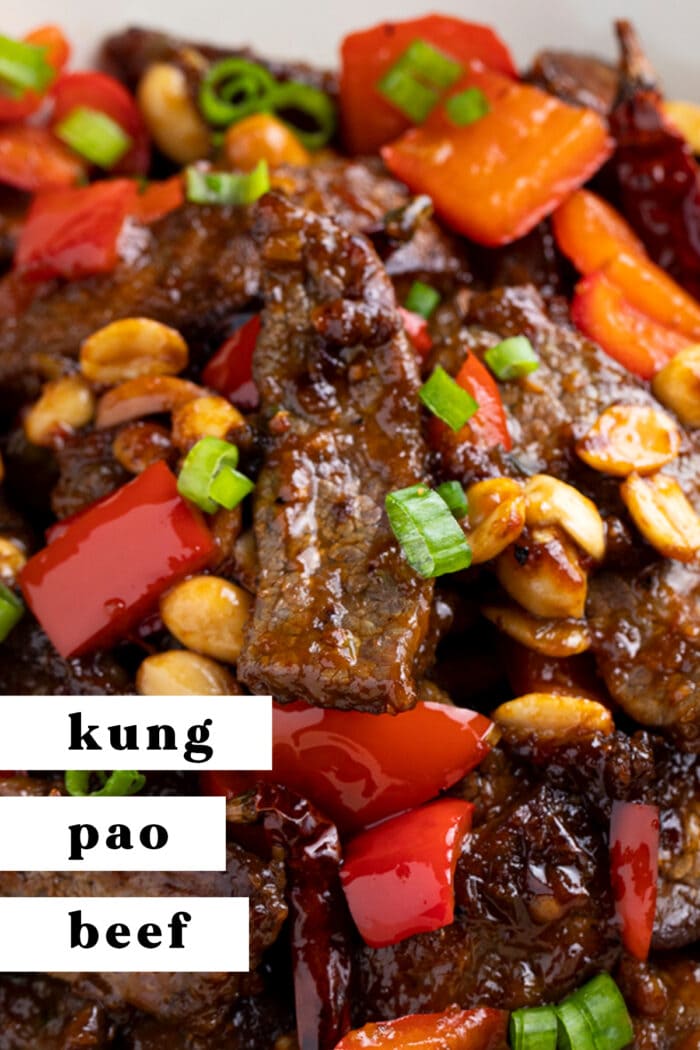 Pin graphic for kung pao beef